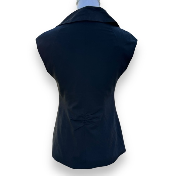 CAbi Black Lined Sleeveless Blazer Vest Sz S - Picture 5 of 14